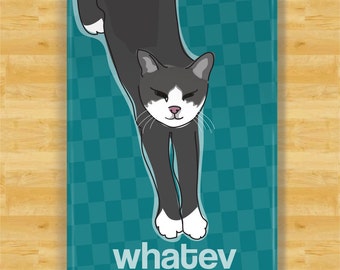 Cat Magnet - Whatev - Funny Cat Gifts Refrigerator Fridge Magnets