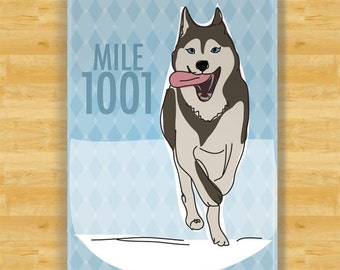 Husky Magnet - Mile 1001 - Siberian Husky Gifts Funny Dog Fridge Magnets