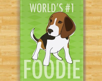 Beagle Magnet - Number One Foodie - Beagle Gifts Funny Dog Fridge Magnets