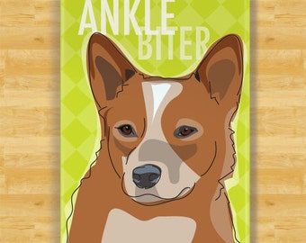 Australian Cattle Dog Magnet - Ankle Biter - Red Heeler Cattle Dog Gifts Funny Dog Fridge Magnets