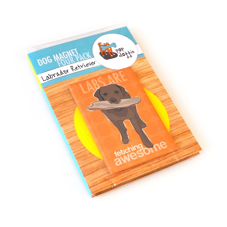 Labrador Gifts Set of 4 Fridge With Funny Chocolate Etsy