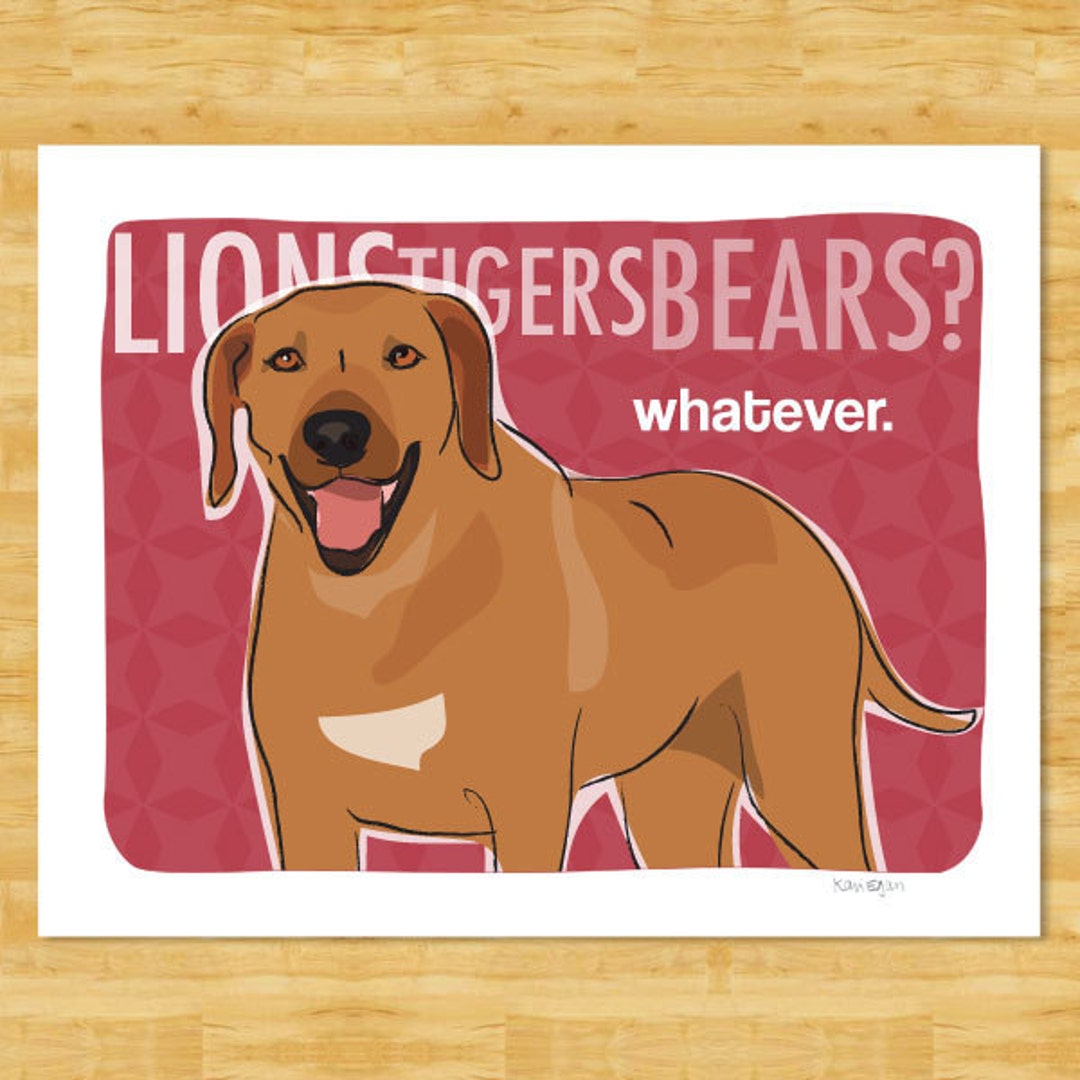 Rhodesian Ridgeback Art Print Lions Tigers Bears Whatever - Etsy