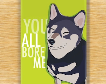 Black and Tan Shiba Inu Magnet – Dog Magnets – Shibas Complain: You All Bore Me