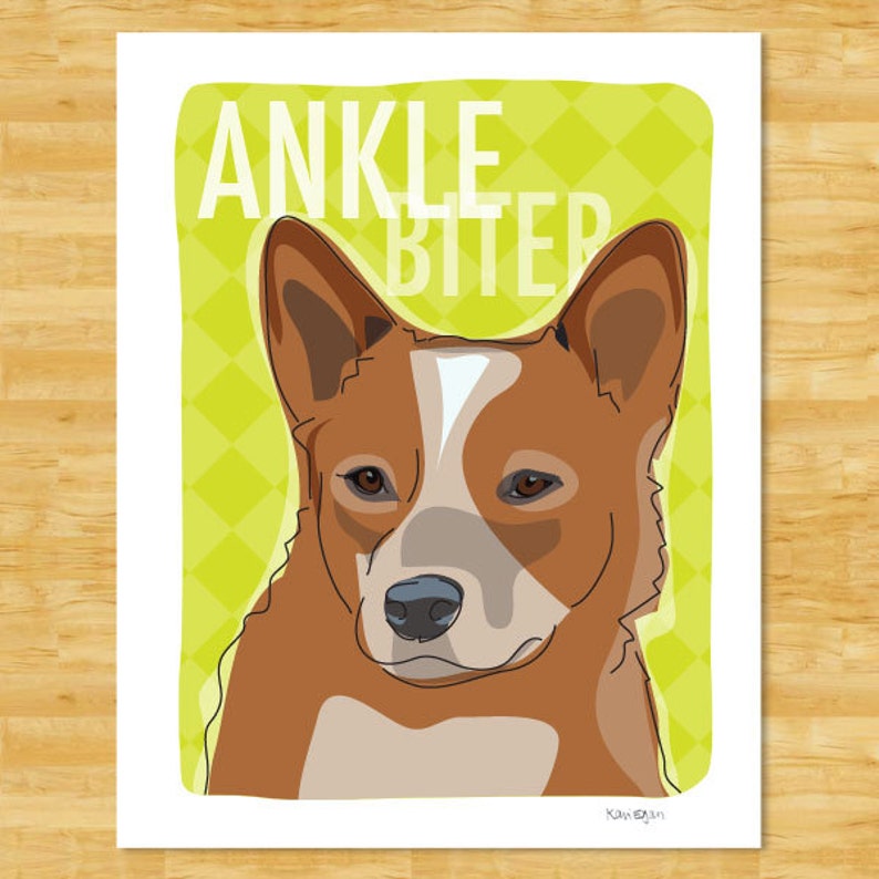 Australian Cattle Dog Red Heeler Art Prints with Funny Sayings Etsy