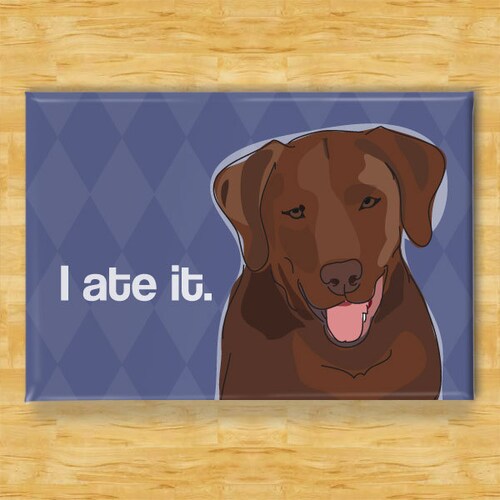 Labrador I Love My Dog Fridge Magnet