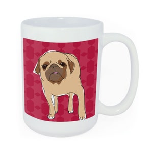 Pug Mug Funny Dog Coffee Mugs Pug Gifts Large 15oz Mug in Gift Box image 2