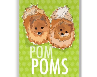 Pomeranian Magnet – Funny Dog Fridge Magnets – Pom Poms