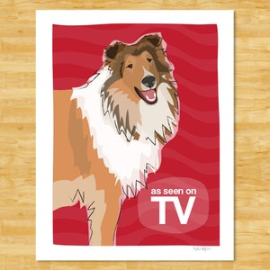 Collie Print As Seen on TV Collie Gifts Funny Dog Pop Art image 1