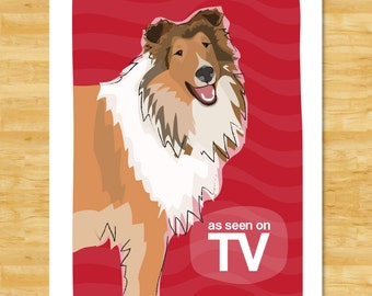 Collie Print - As Seen on TV - Collie Gifts Funny Dog Pop Art