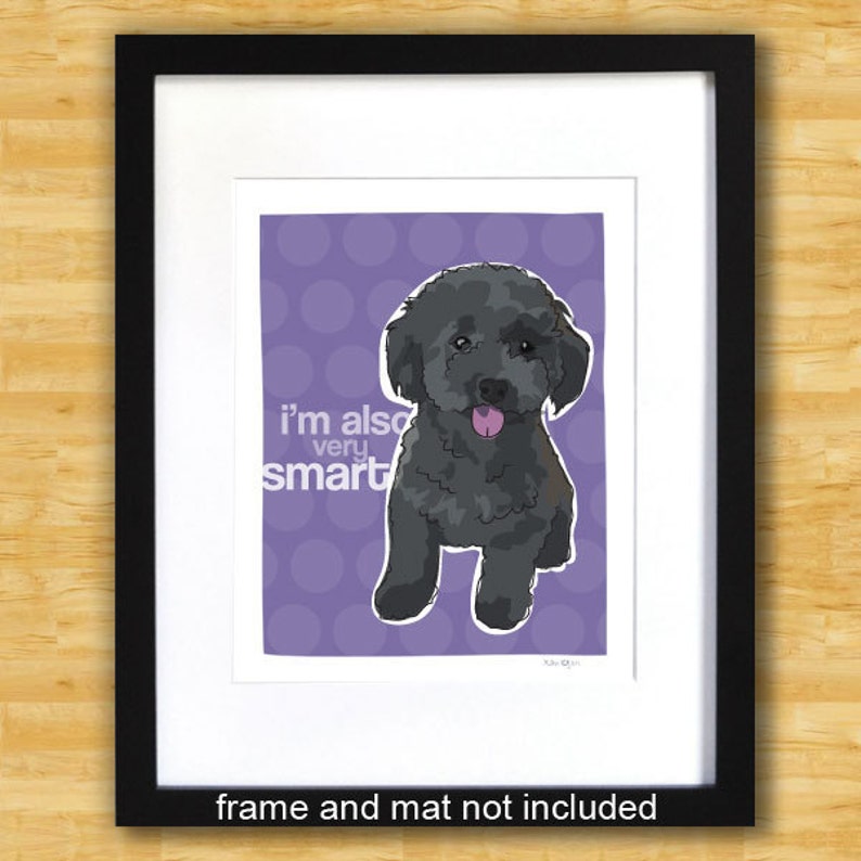Poodle Art Print Also Very Smart Black Toy Poodle Gifts Dog Pop Art image 2