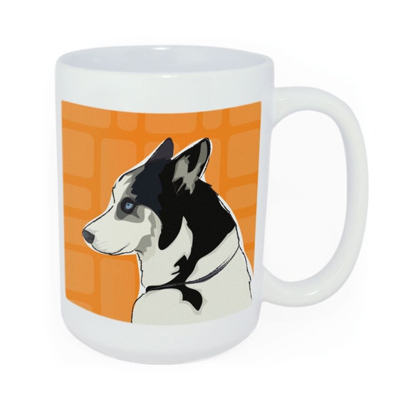 Husky Tea or Coffee Large Ceramic Mug Time to Walk the Dog | Etsy