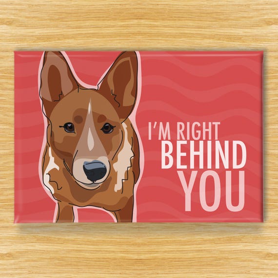 Red Heeler Magnet – Funny Fridge Magnets – Australian Cattle Dog is Right Behind You