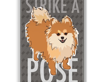 Pomeranian Magnet – Funny Dog Fridge Magnets – Strike a Pose