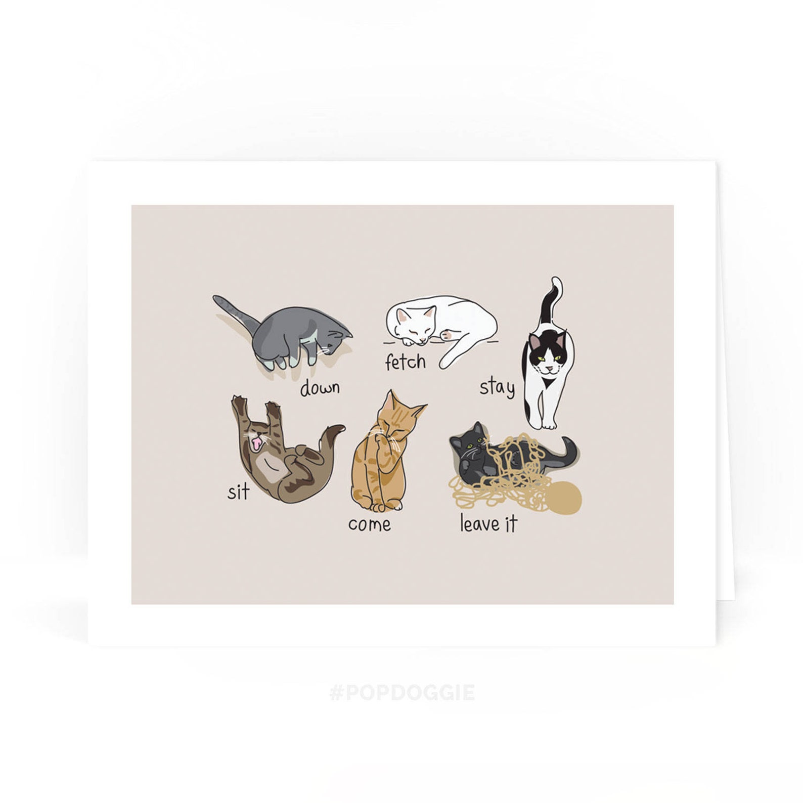 Katze-Karte Katzen sind Katzen lustige Katze Note Karten | Etsy