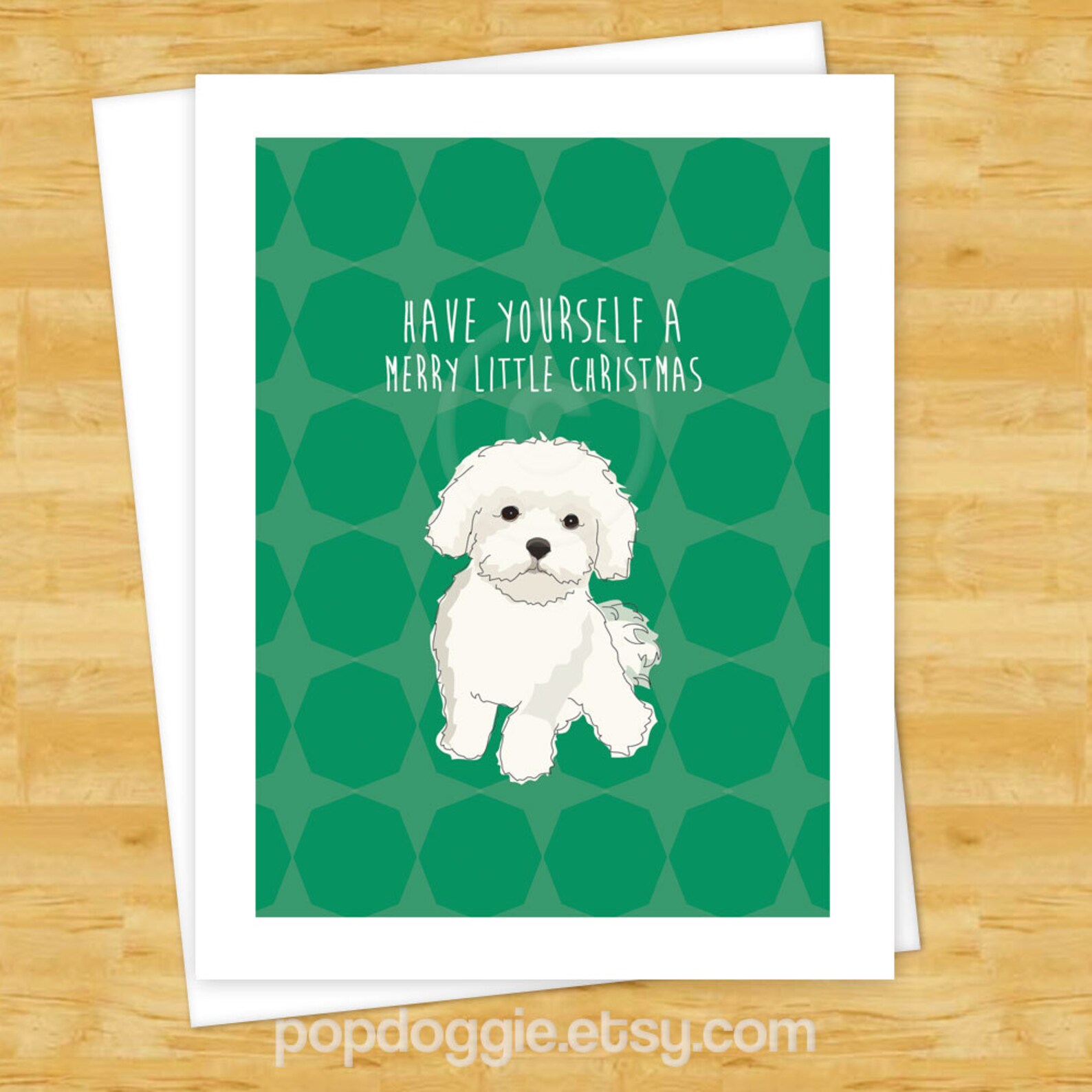 Maltese Christmas Card Have Yourself a Merry Little Etsy