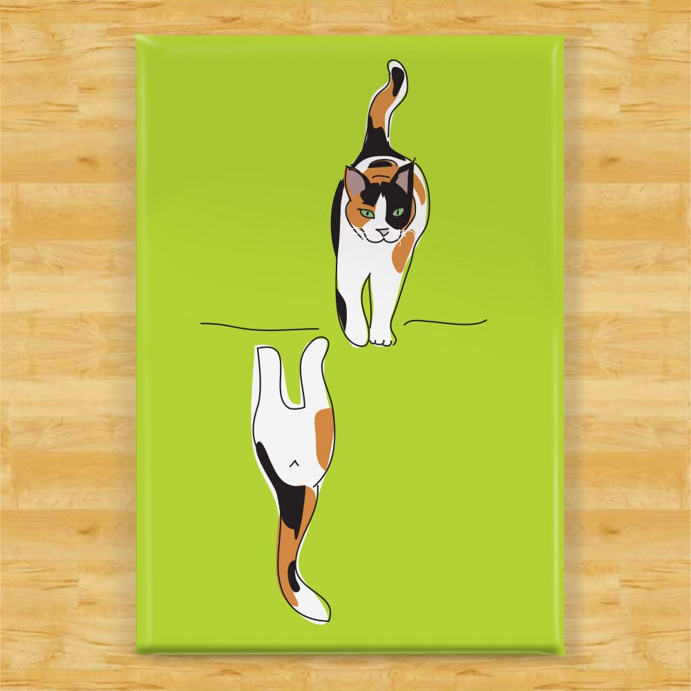 Lustiger Katzen-Geschirrspüler-Magnet – Sauber/schmutzig Anzeige, Wendbar, 8,9 X 7,9 Cm, Mit Klebepad