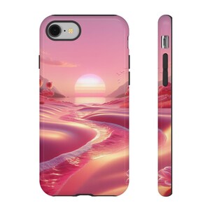 Tough Cases Phone Case, Vibrant Sunset Design, Unique Gift, Phone Accessory, Summer Vibes, Aesthetic Home Decor