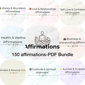 150 cartes d'affirmation imprimables | Téléchargement instantané | Affirmations positives | Cartes de soins personnels | Bien-être mental