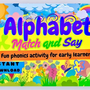 Alphabet Match and Say Activity for Early Learners
