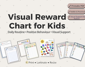 Visual Reward Chart for Autism | Encourage Positive Behavior & Daily Routines (Printable PDF)