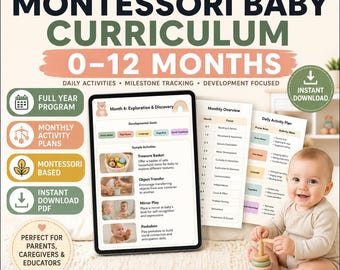 Program nauczania Montessori dla niemowląt | Plany zajęć i aktywności rozwojowych dla dzieci w wieku 0–12 miesięcy