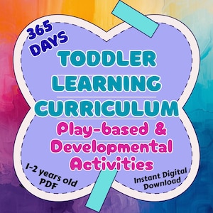 365 Days TODDLER LEARNING Curriculum l Play-based Daily Activities for Ages 1-2 lPrintable PDF image 2