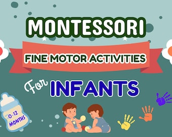 Montessori Fine Motor Activities for Infants 0–12 Months | Baby Curriculum | Infant Development | Printable Montessori Activities