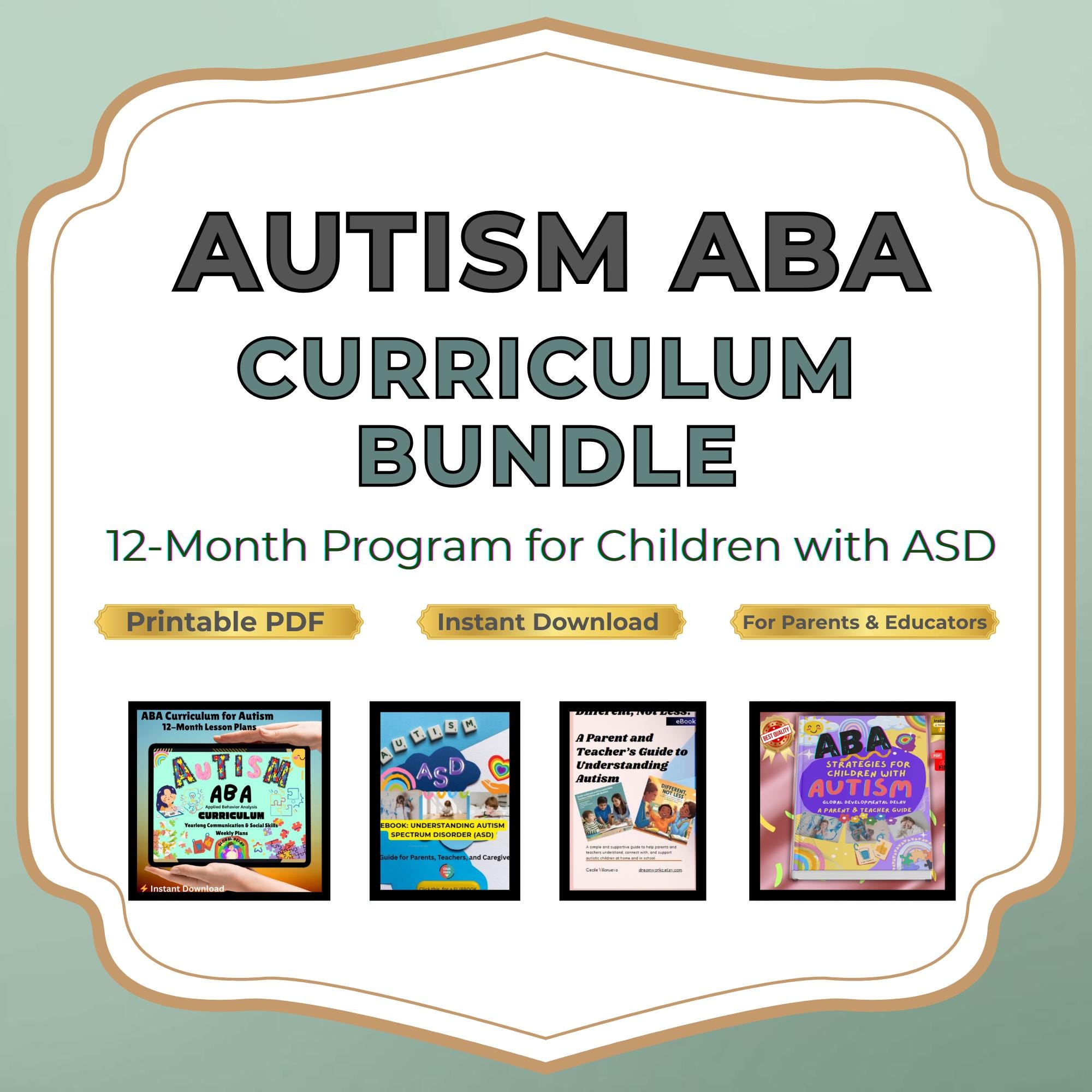 Autism ABA Curriculum Bundle | 12-month Program for Children With ASD ...
