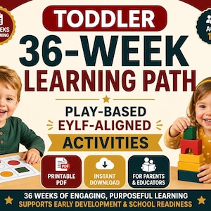 36-Week Toddler Curriculum | Play-Based Learning Activities l Printable Preschool Program