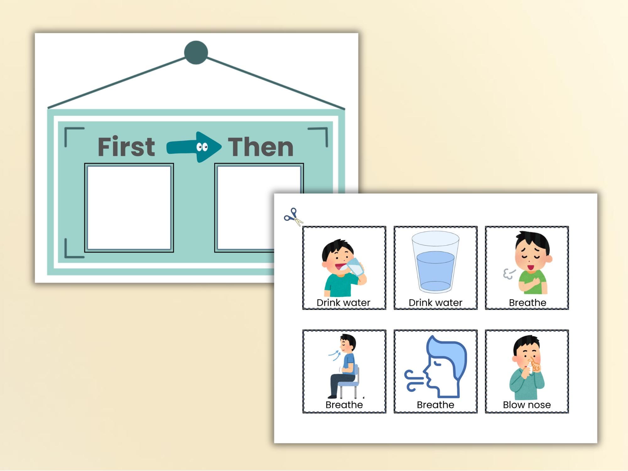 Printable First Then Autism Visual Schedule Bundle for Toddlers | Daily Routine Charts ...