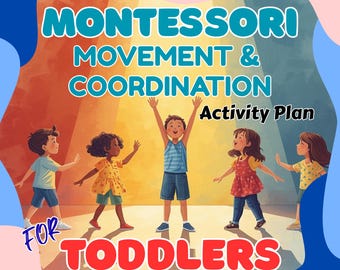 Plan de actividades anual de movimiento y coordinación Montessori para niños pequeños con ejercicios diarios (PDF imprimible)