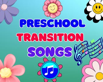 Canciones de transición preescolar (IMPRIMIBLES) - Tarjetas con canciones para la gestión del aula (PDF) - Gráficos de rutinas para la hora del círculo