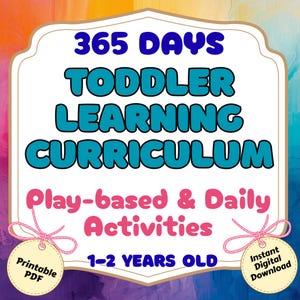 365 Days TODDLER LEARNING Curriculum l Play-based Daily Activities for Ages 1-2 lPrintable PDF image 1