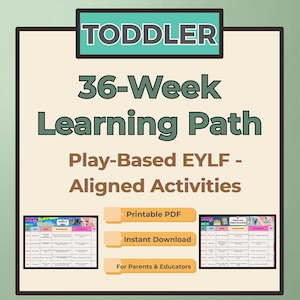 36-Week Toddler Curriculum | Play-Based Learning Activities l Printable Preschool Program