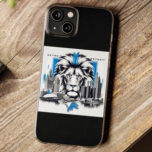 Detroit Lions Soft Phone Cases, Animal Lover Gift, Sports Team Accessories, Unique Phone Cover, Football Fan Decor, Birthday Present