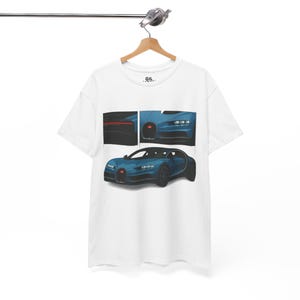 Chiron Shirt | Luxury Hypercar Graphic T-Shirt | Blue Sports Car Streetwear Gift for Enthusiasts