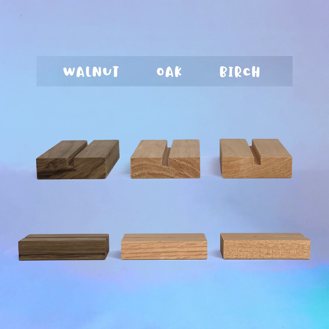 Wood Calendar Stand, Wood Block Stand, Wooden Photo Stand, Oak Display