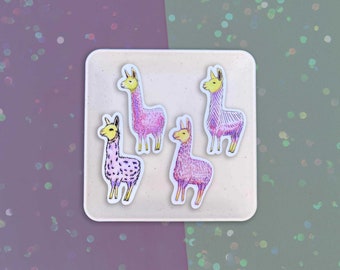 Llama sticker, Llama decal, Cute farm llama, Watercolor sticker, Llama sticker pack, Aesthetic alpaca, Phone sticker, Vinyl matte sticker