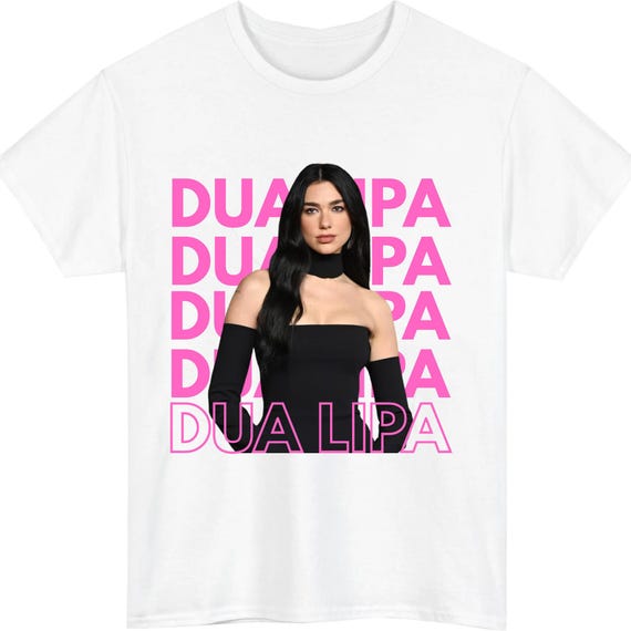 Dua Lipa Tour Merch Graphic T shirt Vintage Black Crew Neck