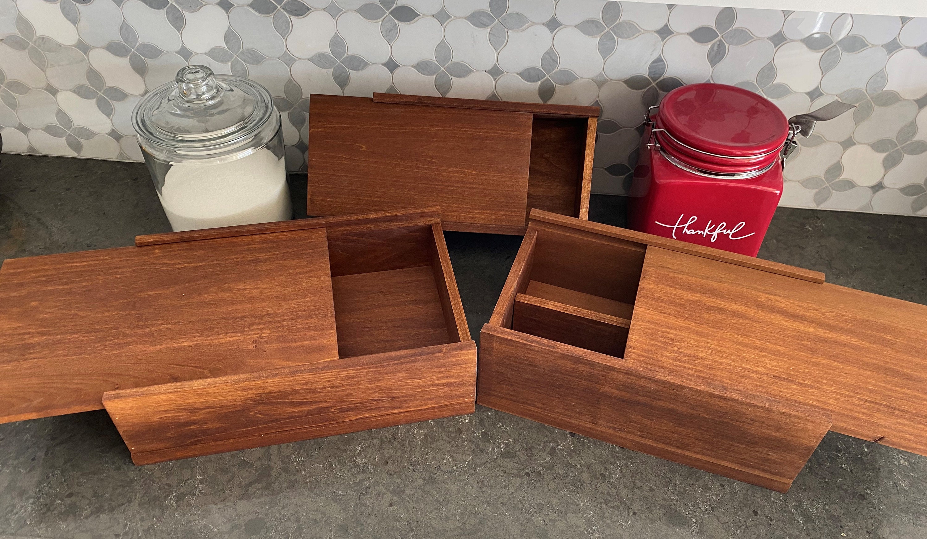 Caja de madera personalizada con tapa deslizante ideal para | Etsy