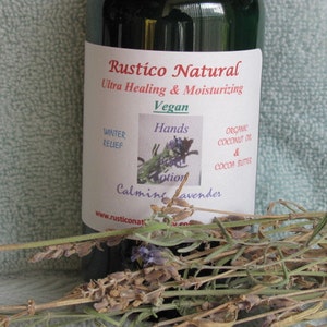 WINTER LAVENDER Body Lotion. Vegan Body Lotion. Moisturizing Body Lotion. Organic Body Lotion. Handmade hands Lotion 8 oz.
