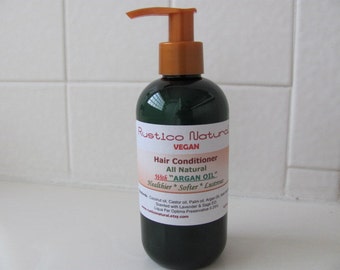 ARGAN Hair CONDITIONER. Vegan Keratin. Hair Care. Organic Hair Conditioner. Handmade. All Hair Types. 6.5 oz.