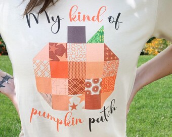 Funny Quilter Shirt, Fall T-Shirt, Pumpkin Lover Top, Harvest Fest Apparel, Autumn Outfit, Halloween T-Shirt, Fall Festival Attire