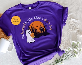 Funny Halloween Shirt, Cute Ghost t-shirt, Boo Quilter Tee, Trick or Treat Sewing tshirt, Quilter Gift, Fabric Hoarder, Fall Festival Attire