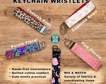 Keychain Wristlet | Cute, Quilted, Hands-free Key Lanyard