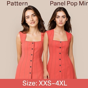 Mini Dress Sewing Pattern: Kaashi Breeze, Beginner Friendly (PDF Pattern, XXS-4XL)