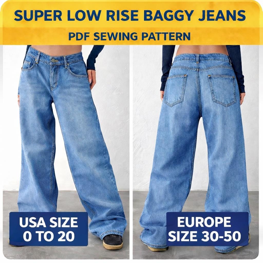 Super low rise jeans - Etsy 日本