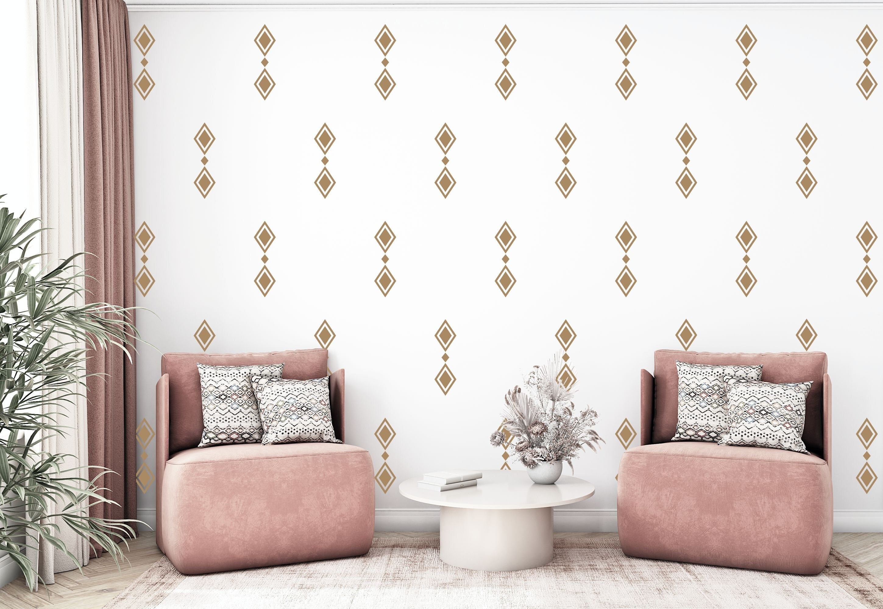 Simple Decal Patterns Diamonds Wall Decal Set, Removable Wall Decals Stickers Patterns ...