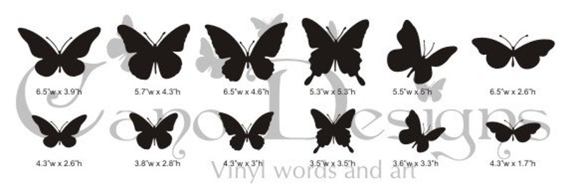 Butterflies Set of 24, 2 colors, Vinyl wall decals, living room, nursery, kids & teens room, removable decals stickers image 2