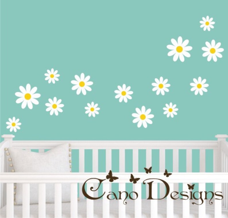 Daisies 14 Set Vinyl Wall Decals Stickers Nursery Kids & Etsy